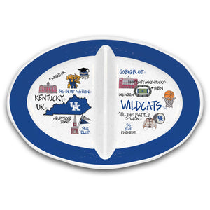 Kentucky Melamine Two-Section Serving Platter