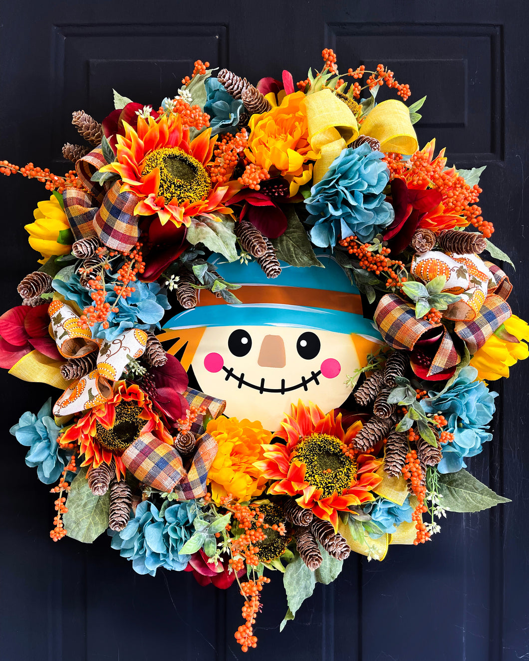 Vibrant Scarecrow Wreath