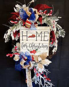 "Home For Christmas" Christmas Wreath