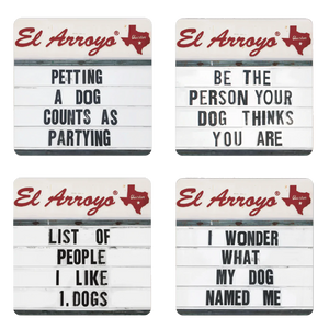 El Arroyo Your Luck Dog Coaster Set