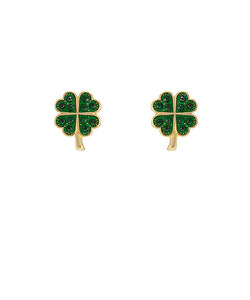 St. Patrick's Day Four Leaf Clover Studs