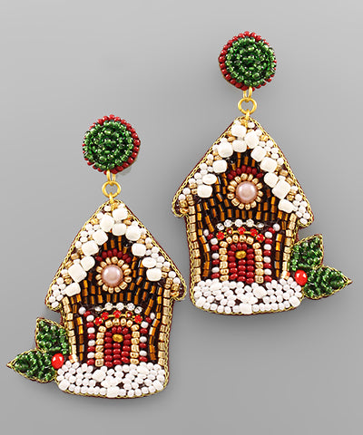 Gingerbread House Earrings