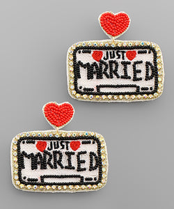 "Just Married" Earrings