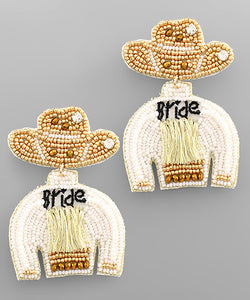 Bride Cowboy Earrings