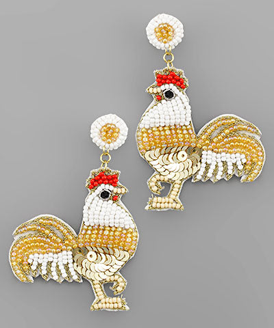 Rooster Earrings