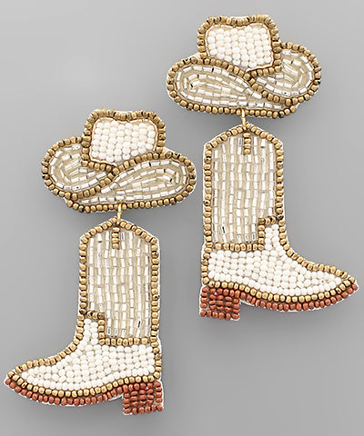 Cowboy Hat & Boots Earrings