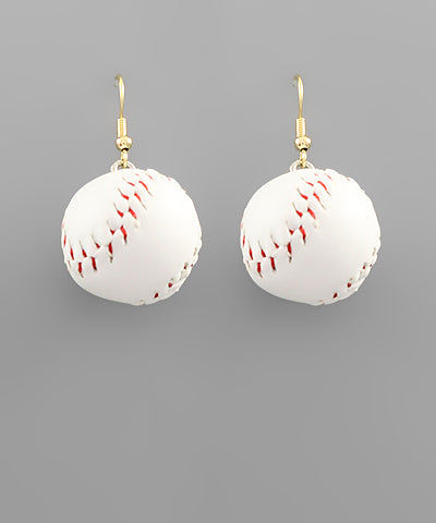 Dangle Baseball Earrings