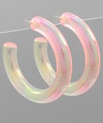 Iridescent Hoop Earrings