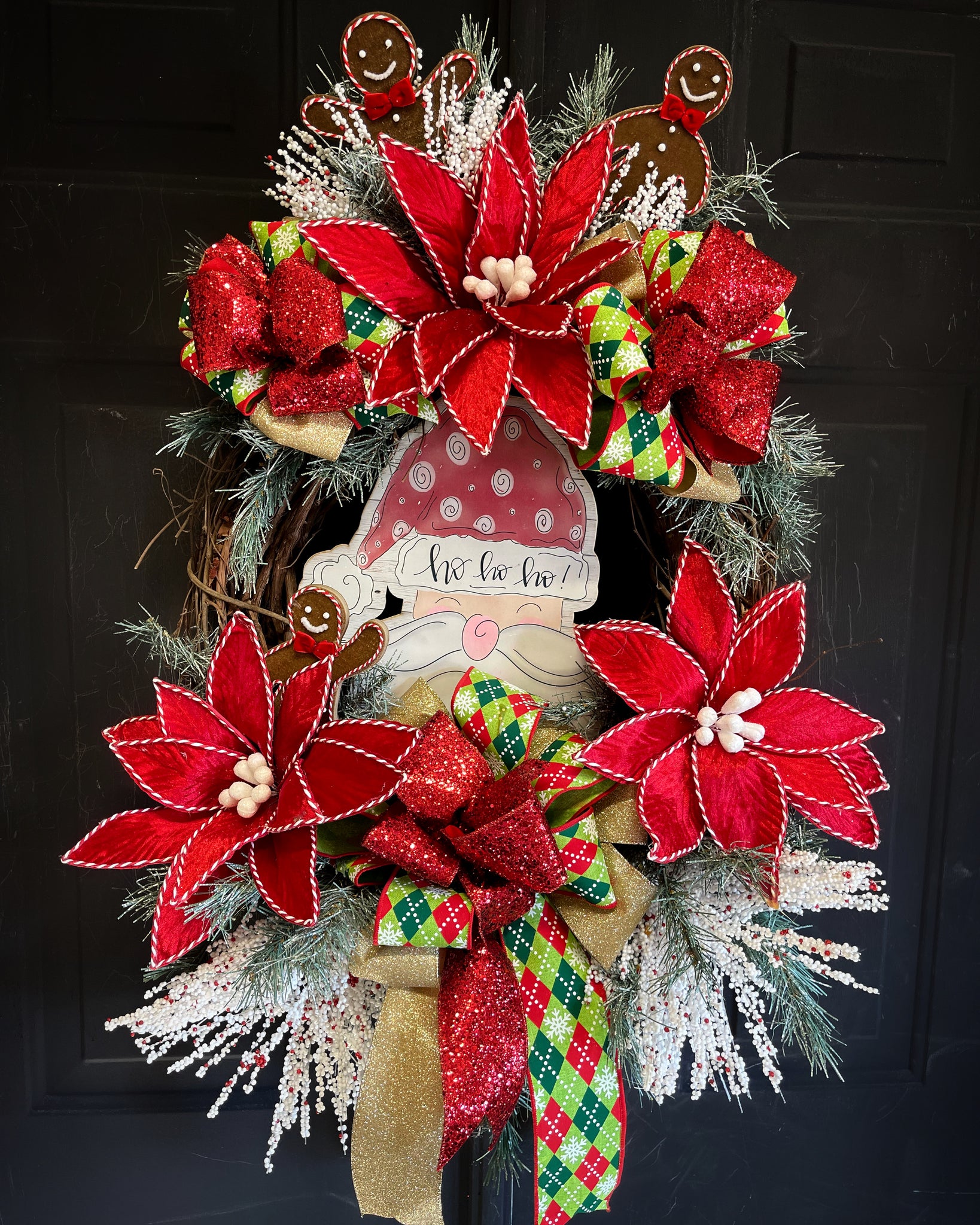 Cookies and Santa Christmas Wreath