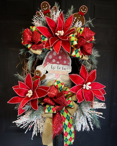 Cookies and Santa Christmas Wreath