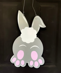 Easter Grey Rabbit Bottom Door Hanger