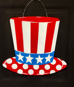 Fourth of July Uncle Sam Hat Door Hanger