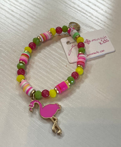 Kid's Enamel Flamingo Bracelet