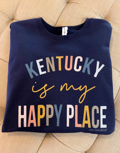 "Kentucky Is My Happy Place" Crewneck Sweatshirt