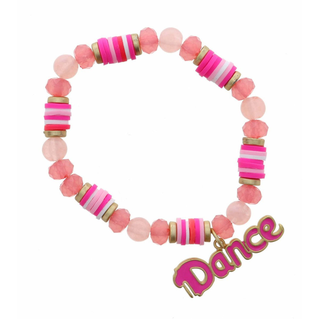 Kid's Enamel Hot Pink Dance Bracelet