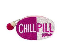 "Chill Pill" Beaded Pouch