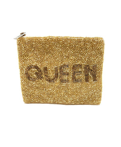 Beaded "Queen" Pouch