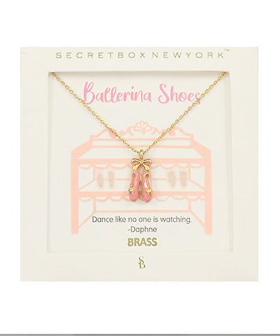Pink Ballet Shoes Necklace