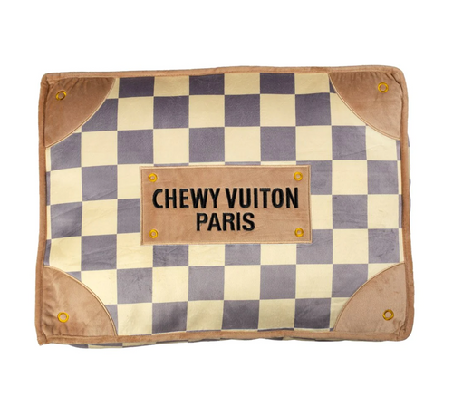 Checker Chewy Vuiton Dog Bed