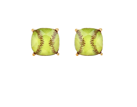 Softball Stud Earrings