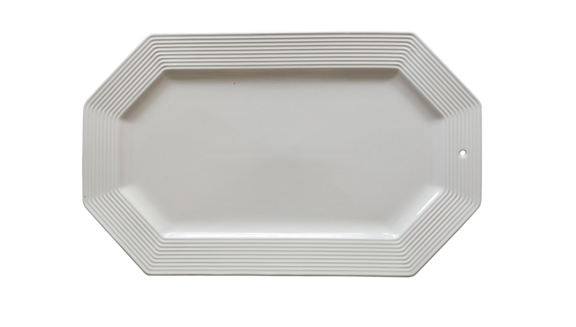 Nora Fleming Pinstripes Octagonal Platter - Thumbnail 2