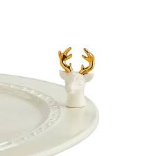 Nora Fleming White Reindeer Mini