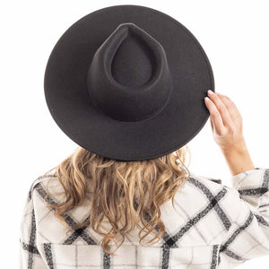 Wide Brimmed Felt Hat Multiple Colors Available