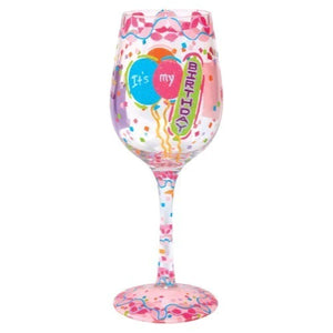 LOLITA "It's My Birthday" Wine Glass